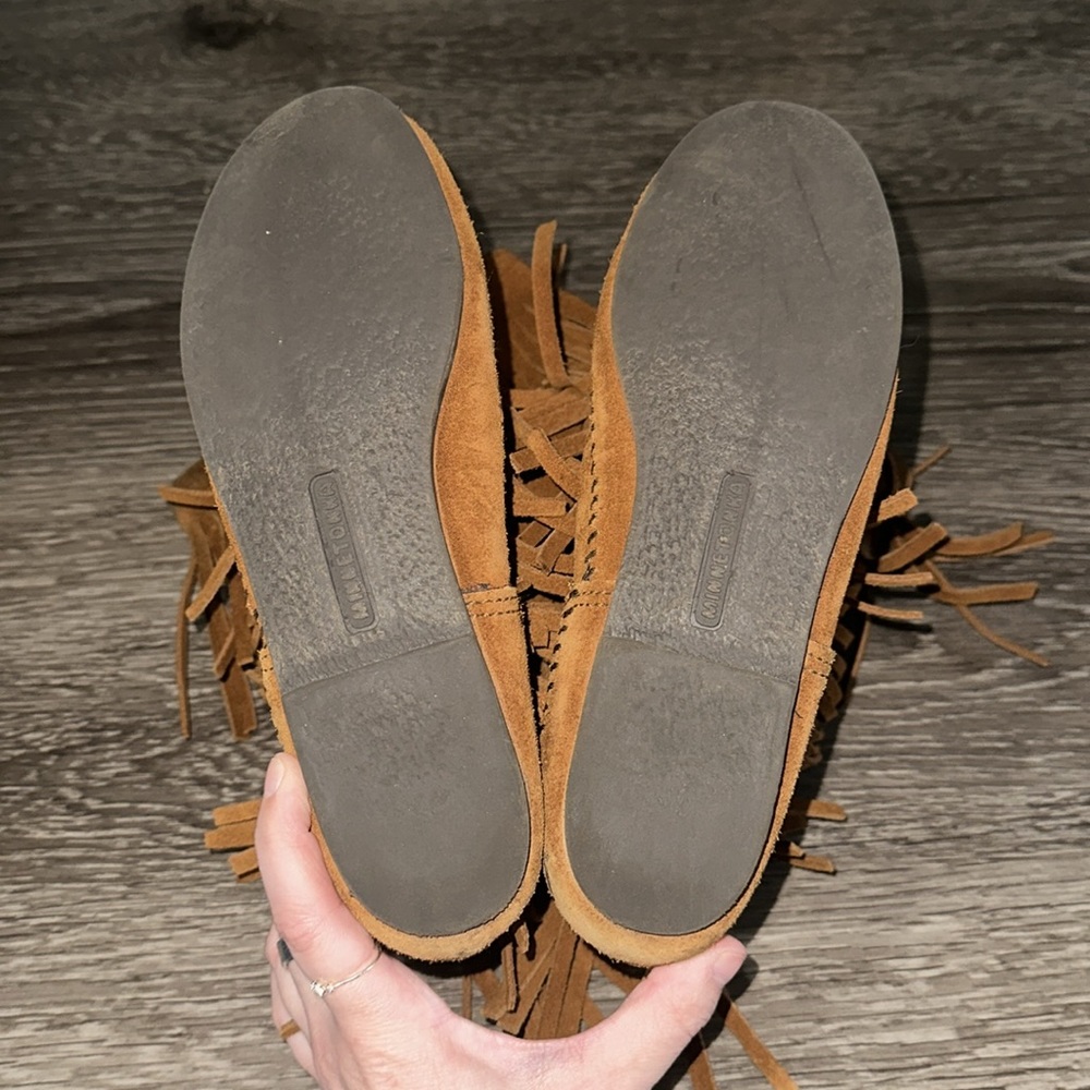 Minnetonka 3 Layer Fringe Moccasin Boots - image 8
